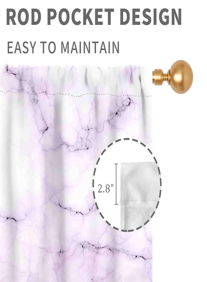 TKUYO Ombre Purple Curtains, Modern Abstract Lavender Gold Glitter Foil Printed Aesthetic Unique Luxury Art Decor Window Treatments Drapery for Bedroom Living Room Bathroom Kitchen 2 Panels, 42"x45" Inch - Image 5